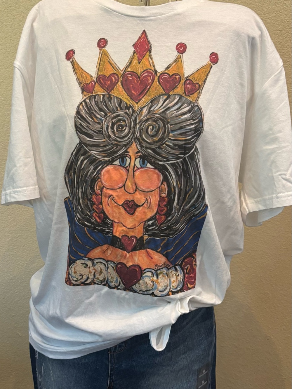 Queen of Hearts Tee by Indigo Blue from Eclectic Ruby Red Boutique-NWOT
